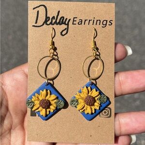 Beautiful geometrical Polymer Clay Earrings